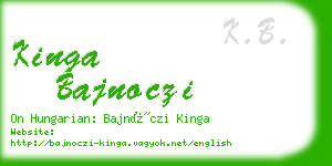 kinga bajnoczi business card